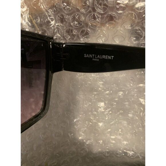 Saint Laurent Authentic Black Shield Oversized Sunglasses 686788 - Picture 7 of 9
